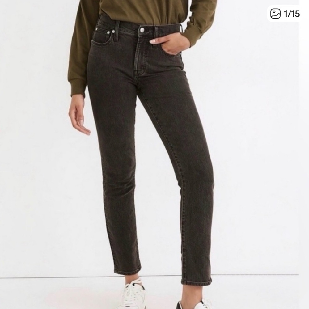 Madewell Mid-rise The Perfect Vintage Faded Black Women's Jeans Size 23